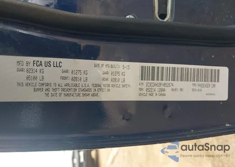 2015 Dodge Charger Sxt from USA, damaged, VIN 2C3CDXHG9FH852674